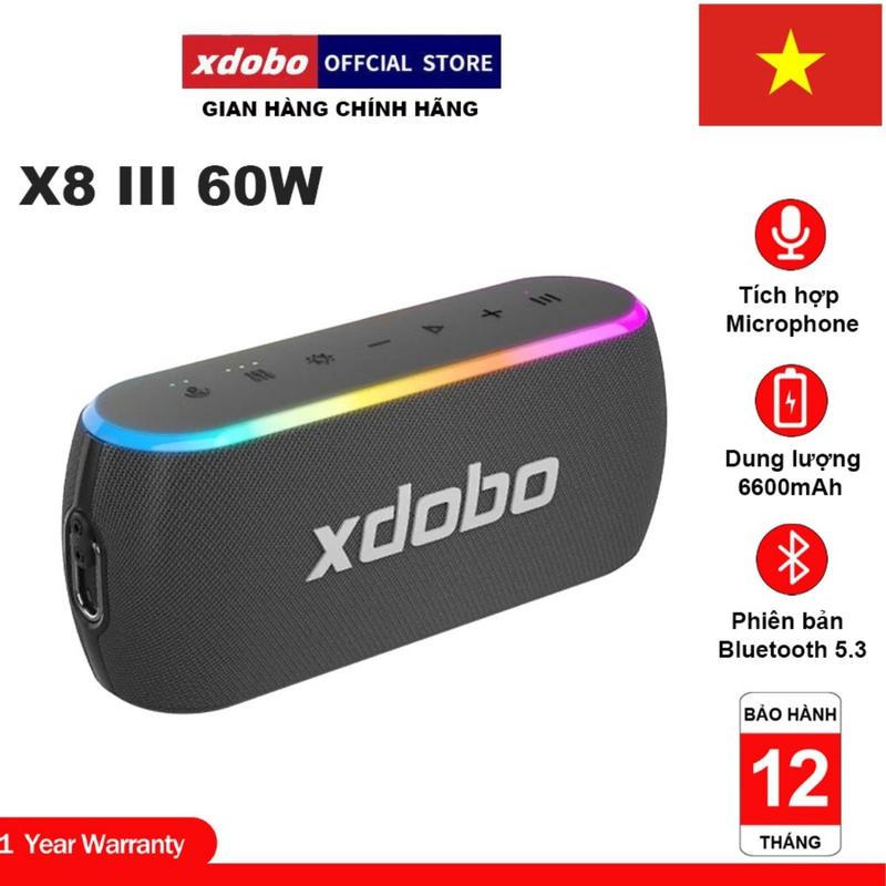 Loa Bluetooth Xdobo X8 III Công suất 60W, Chống nước IPX6 Có Đèn Led Theo Nhạc…