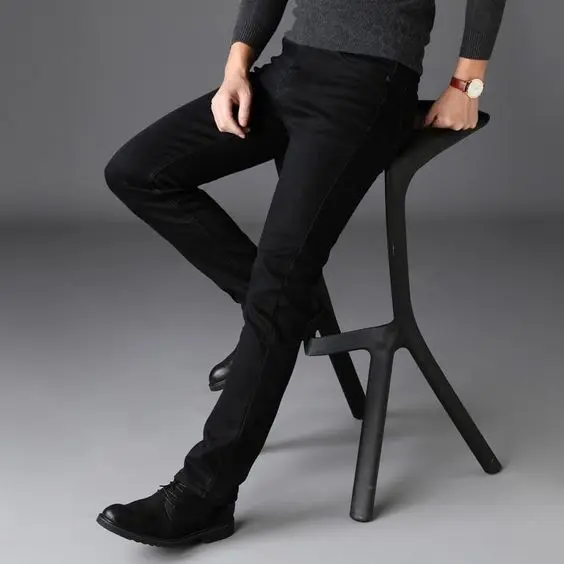Celana Panjang Jeans Pria Skinny - Celana Panjang Denim Pria Slim Fit Premium 0