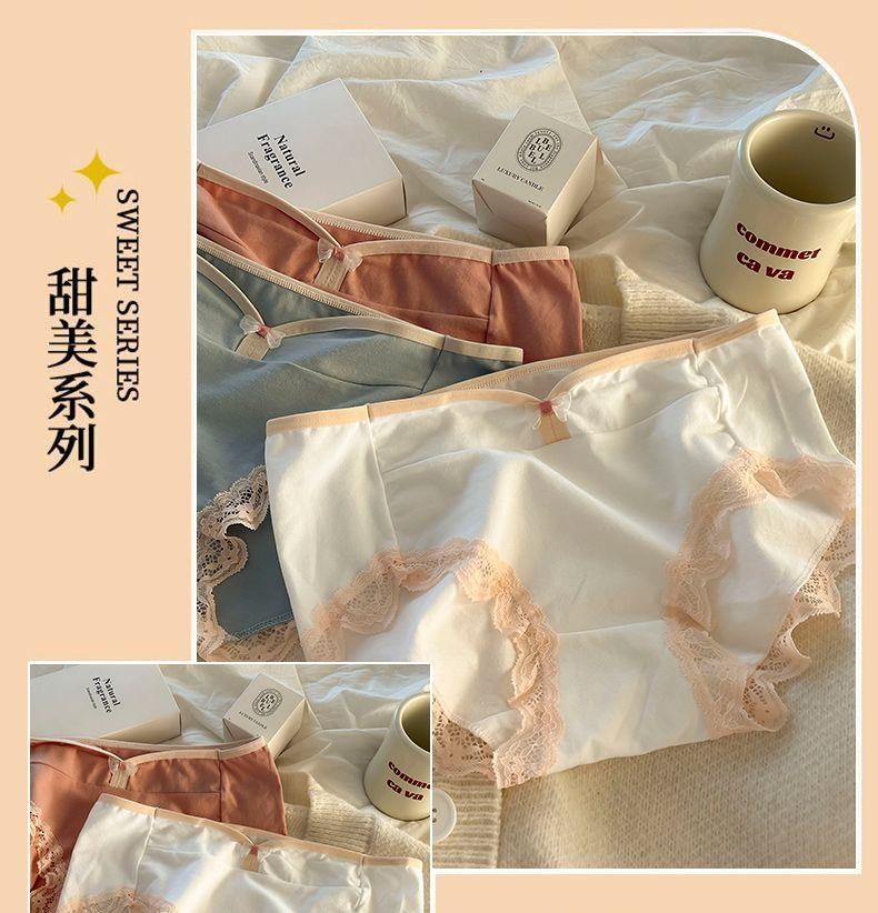 Product Introduction of Quần Lót Nữ Phong Cách Nhật Bản, Chất Liệu Cotton, Kháng Khuẩn, Thiết Kế Liền Mạch, Thích Hợp Cho Học Sinh, Phong Cách Hàn Quốc, Cạp Thường, Thoáng Khí, Thoải Mái, Quần Sịp Nữ Xu Hướng Thích Hợp Cho Mùa Thu Và Mùa Đông 4