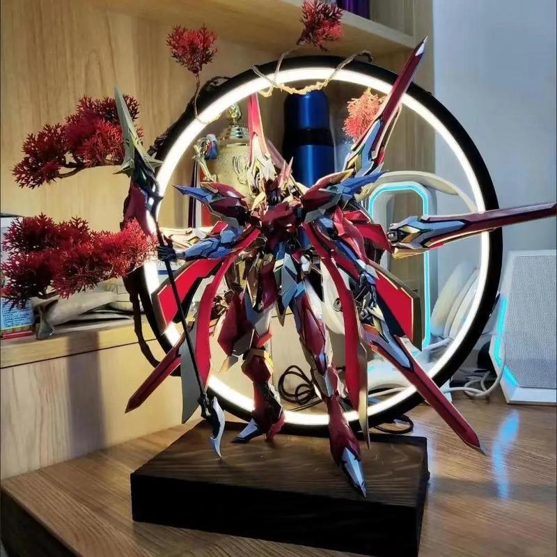 Product Introduction of In Stock Anime Mobile Suit Warm Light Led Ring Lamp Usb Socket Display Bracket Light Ring Christmas Gifts Anime Figures Toys 19
