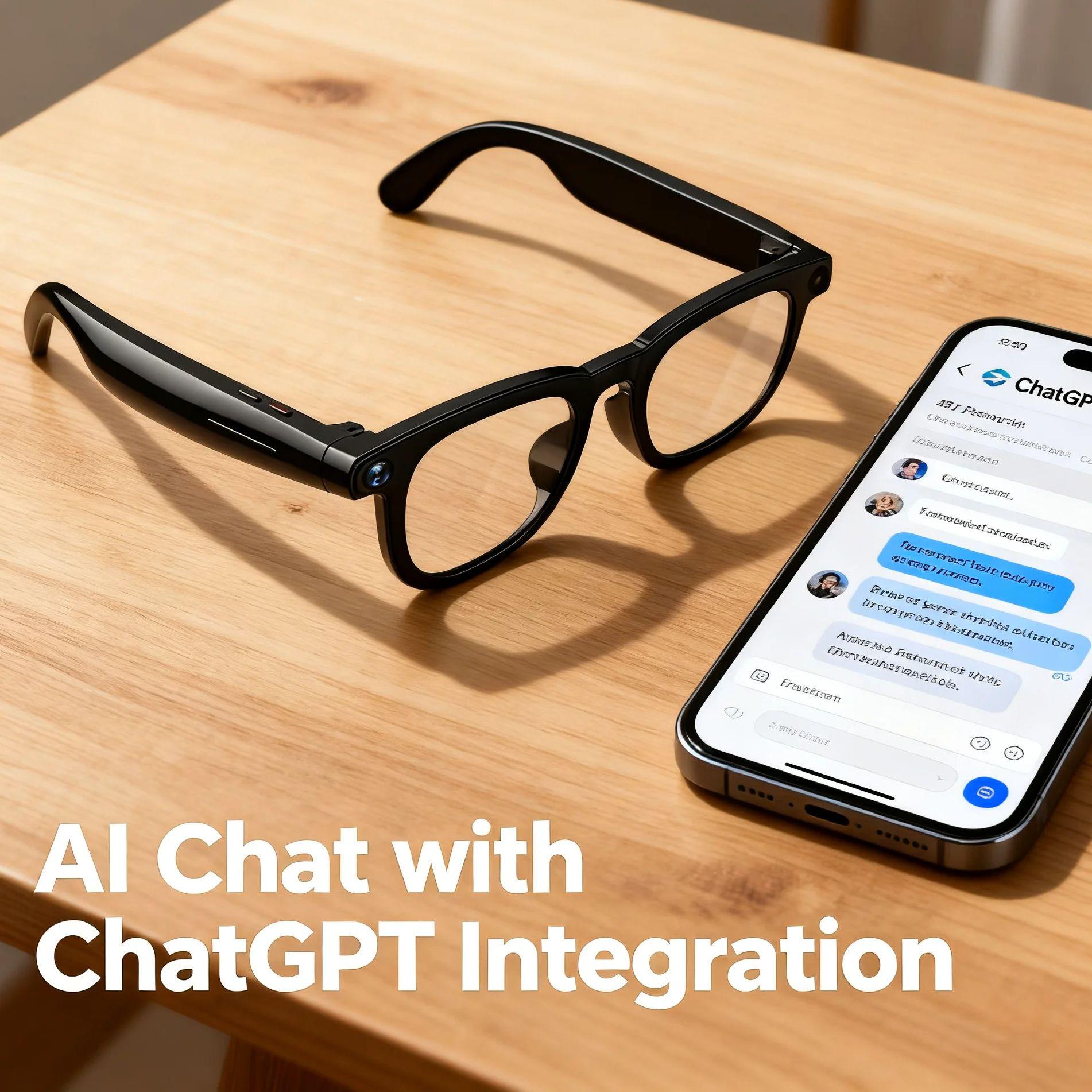 AI Smart Glasses V3 with 8MP Camera & ChatGPT. Features Bluetooth Call, Voice Wake-Up, Video Record & Music Play - Image 2