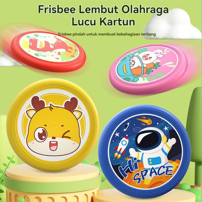 Frisbee Lembut Anak Olahraga Permainan Keluarga Terbuat dari Bahan PU Lembut Anti-Sakit dan Aman untuk Anak 3-10 Tahun Toys Mainan 4