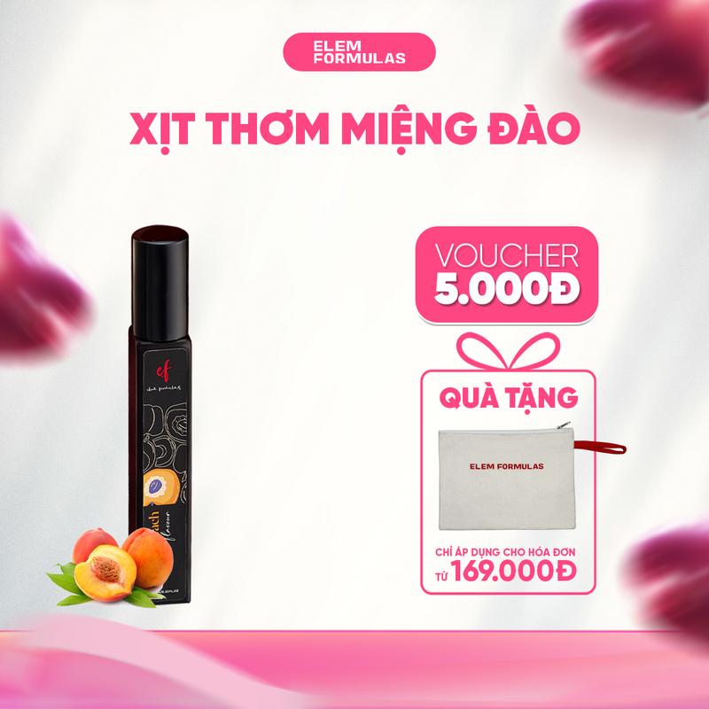 Xịt thơm miệng ELEM vị đào ngọt ngào, xịt miệng nam nữ Amour Kiss thơm mát an toàn