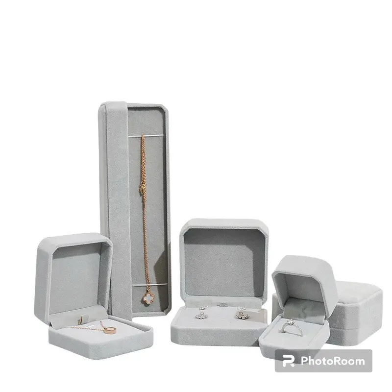 [ Hộp Nhung ]Hộp nhung đựng nhẫn, vòng tay, vòng cổ, dây chuyền trang sức nắp gập 8