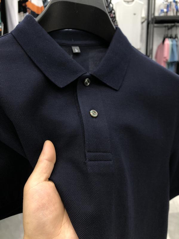 Product Introduction of Boxy cropped polo shirts plaid summer high-end men's polo shirt short sleeve cotton polo collar casual high-grade shirt top men's T-shirt Tropical Human 9