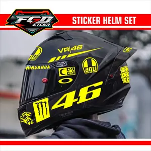 STIKER HELM - CUTTING STIKER VR46 SET UNTUK HELM (PREMIUM+TERMURAH)