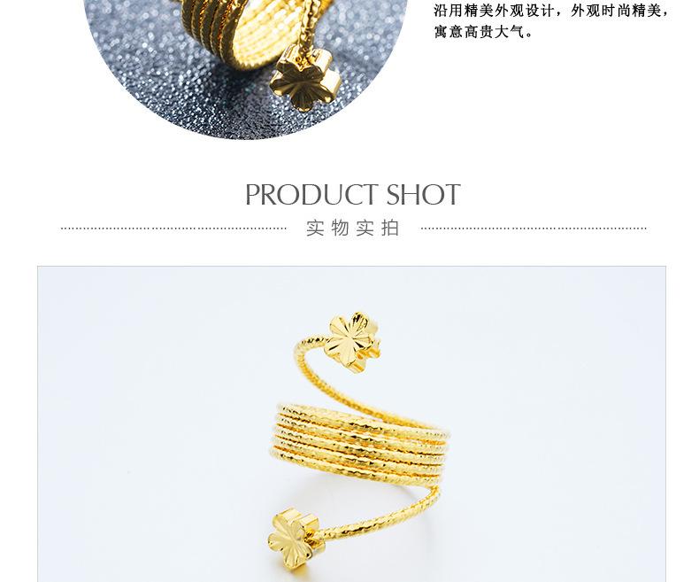 Product Introduction of European Coin Alluvial Gold 24K Gold Plated Spring Ring Imitation Gold Personality Lady Exaggerated Spring Women's Ring Factory Wholesale CHS Kaki Huy Hi Women U 3