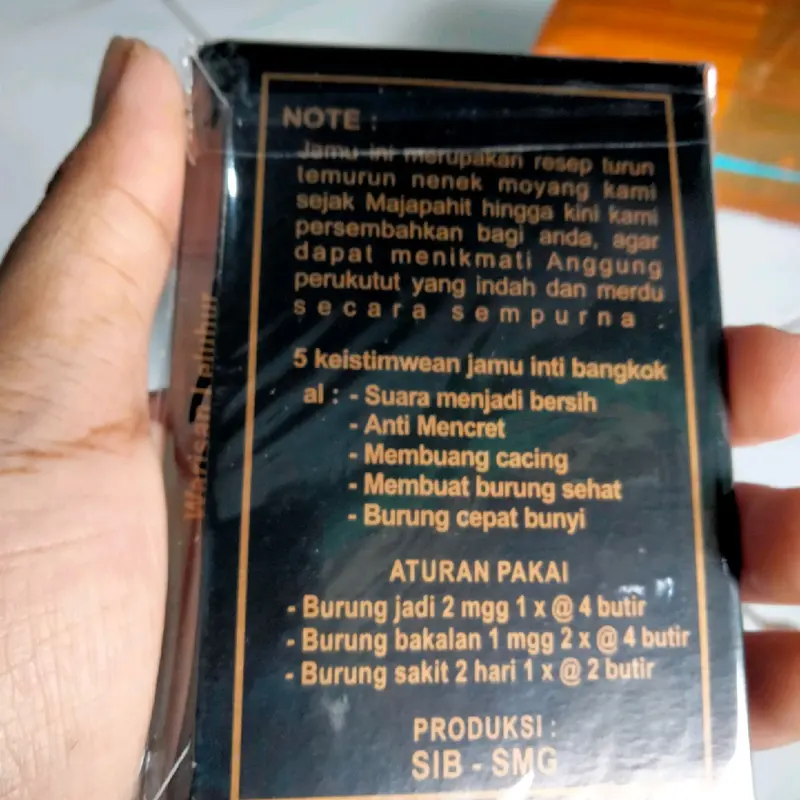 Inti bangkok pil herbal perkutut isi 25 butir 1