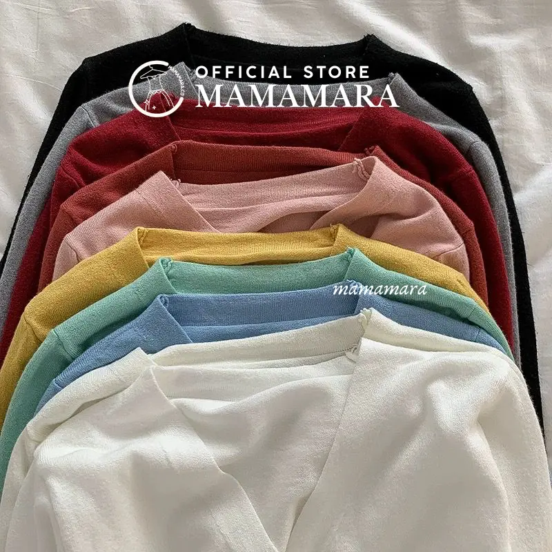 MAMAMARA - Cardigan Rajut Tipis Adem Daily Full Warna Fit Body Atasan Knitwear Santai Outer Panjang Wanita Kardigan Basic 1
