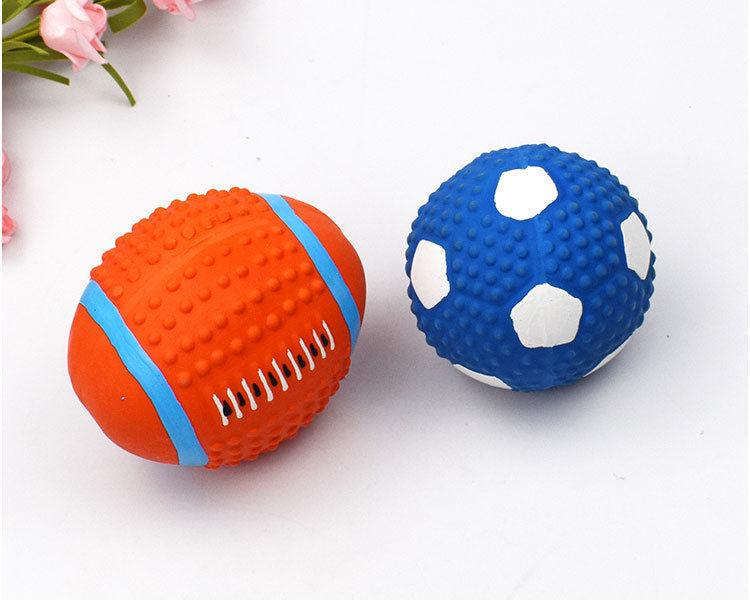 Product Introduction of [Pet Toy] Dogs and Cats Dog Toy Bite-Resistant Molar Sound-Making Latex Ball Toy Dog Training Artifact Big and Small Dogs Relieving Stuffy Vent 10