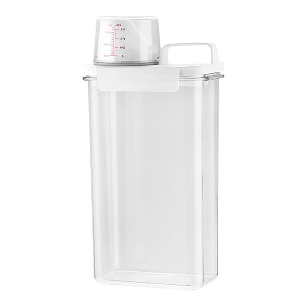 Plastic Laundry Detergent Container Washing Liquid Box Washing Powder Storage Box Rice Bin Dry Grain Dispenser for Rice Snack Sugar Flour