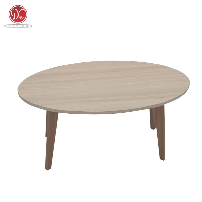 Dections Meja Ruang Tamu Minimalis Oval Scandinavian 80x40cm Meja Kopi - Coffee Table kayu furniture 5