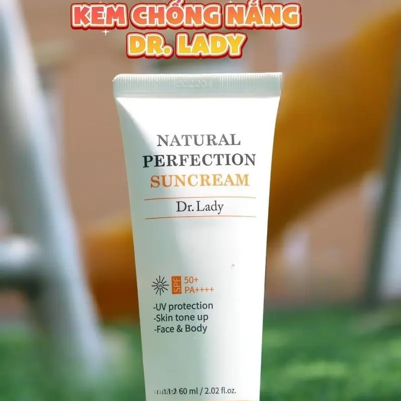 Kem chống nắng Dr Lady, nâng tone trắng hồng, kiềm dầu, tuýt lớn 60ml, Hàn Quốc 1