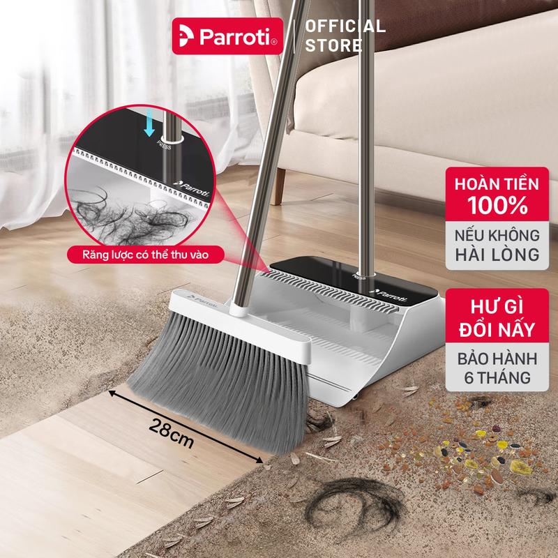 Chổi quét nhà kèm hót rác thông minh, Kitchen Parroti Broom - BM01