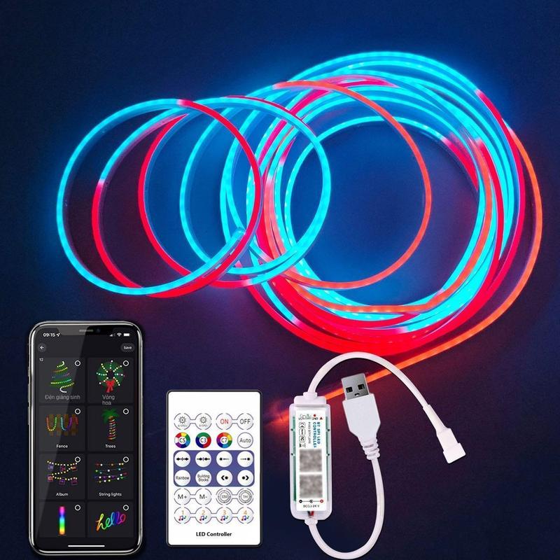 Product Introduction of Dây Đèn Led  5V Thay Đổi Màu Sắc Kèm Điều Khiển Bluetooth  Trang Trí Phòng Khách/ Phòng Ngủ đèn  bàn denled lighting đèn led denled  lighting mart dentrang  trinoel dây  led 220v neon day  led nhịp tim đèn led phát điện đèn  led uốn dẻo đèn  led flex 8