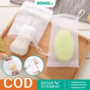 Jaring Sabun Mandi Serbaguna Pembuat Busa Manual Jaring Tali Gantung Untuk Sabun Batang HM1062