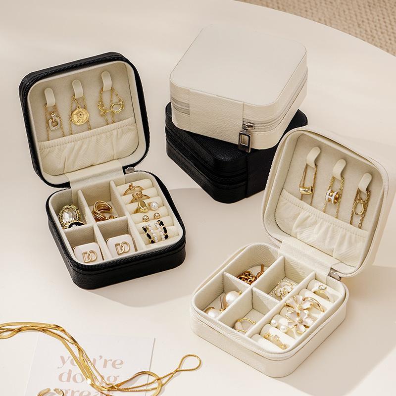 Mini Jewelry Storage Box, Portable Travel Jewelry Case, Multi-grid Jewelry Box for Rings Earrings Necklace Bracelets, Travel Accessories 4