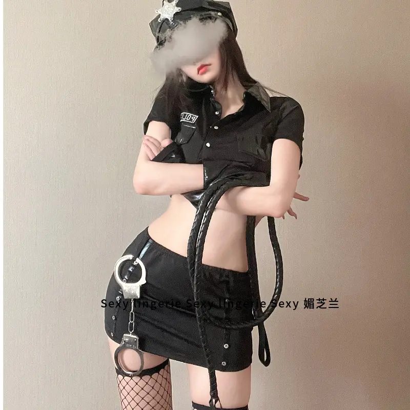 Sexy Lingerie Sexy Hot Girl Police Bar KTV Halloween Cos Uniform Role Playing Uniform