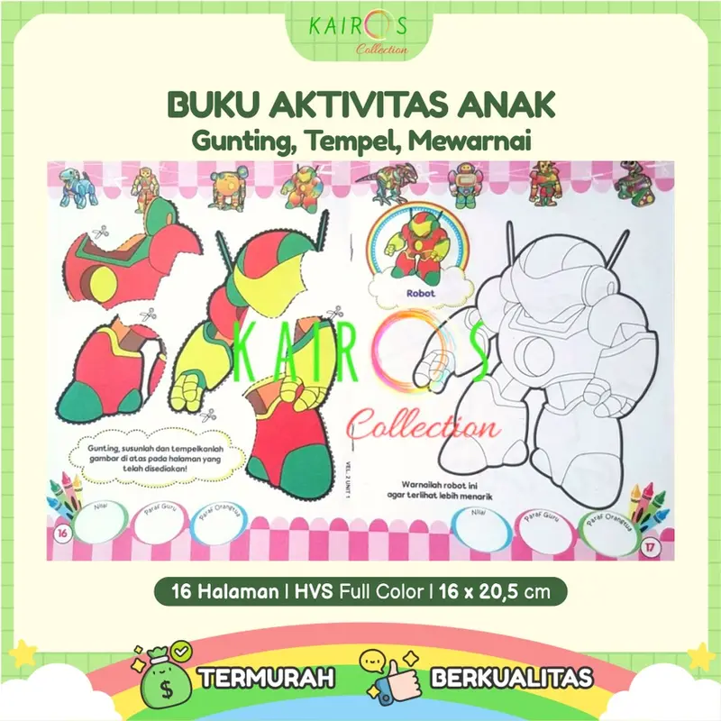 Buku Aktivitas Anak - Gunting, Tempel dan Mewarnai (Activity Book) 2