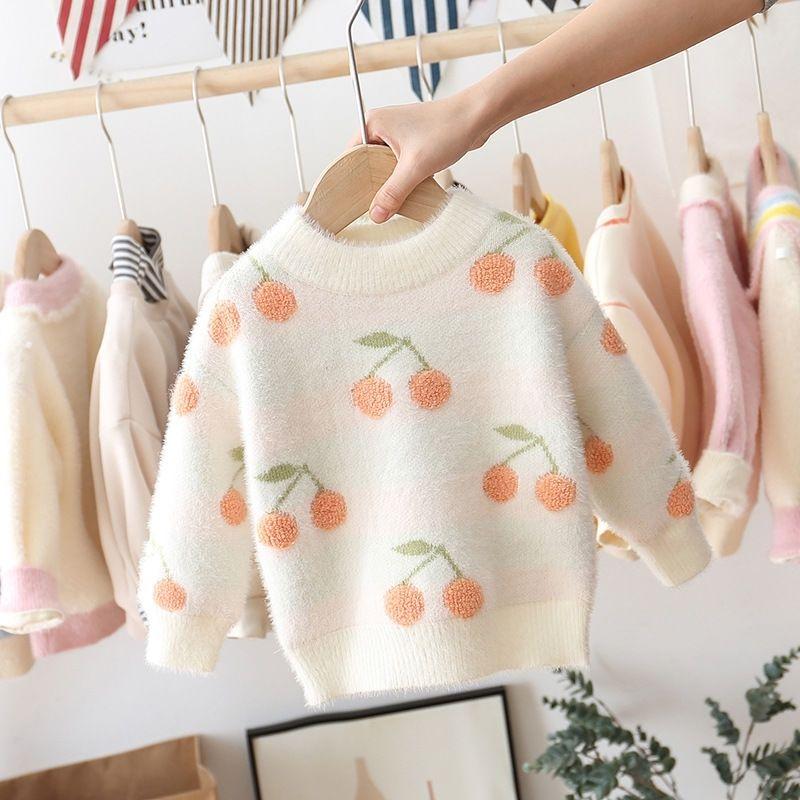 Product Introduction of Áo Len Trẻ Em Ấm Áp, Dành Cho Bé Gái, Cổ Tròn, Lót Lông Chồn, Dày Dặn, Thích Hợp Cho Mùa Thu Và Mùa Đông, Quần Áo Hàng Đầu Mới, 2024 6