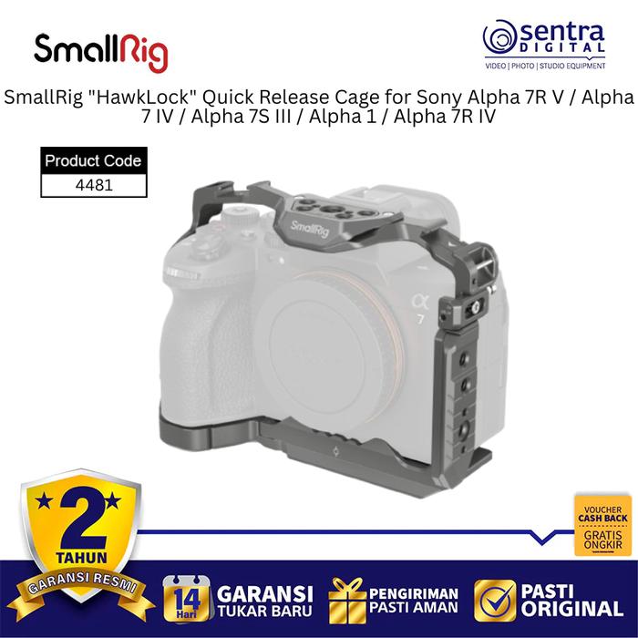 Gambar SmallRig 4481 "HawkLock" Quick Release Cage for Sony Alpha 7R V / Alpha 7 IV / Alpha 7S III / Alpha 1 / Alpha 7R IV dari Sentra Digital Kota Surabaya Tokopedia