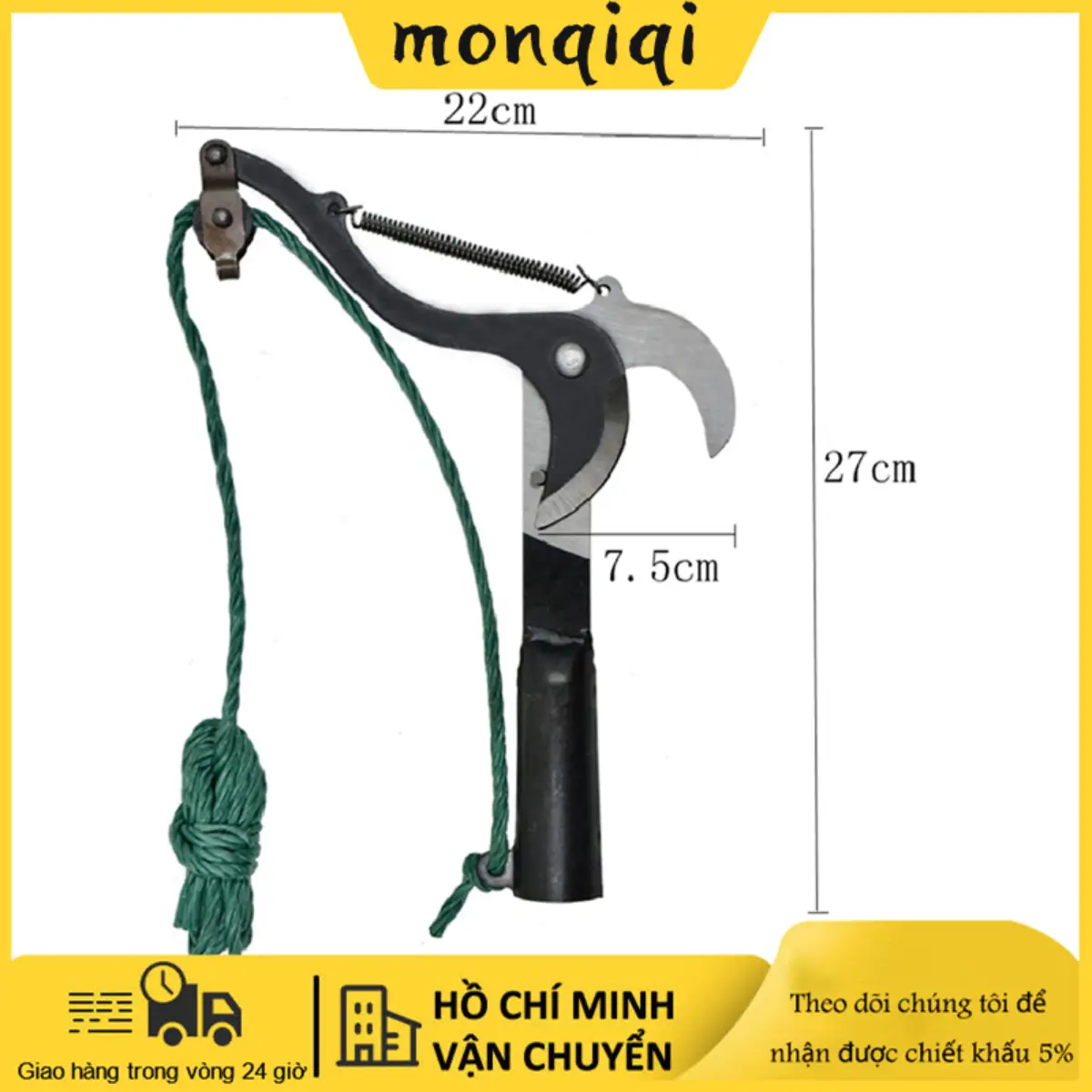 Kéo cắt cành cây trên cao có kèm dây kéo xanh kéo hái hoa quả cắt tỉa cành cây kéo hái hoa quảkéo cắt cành trên cao