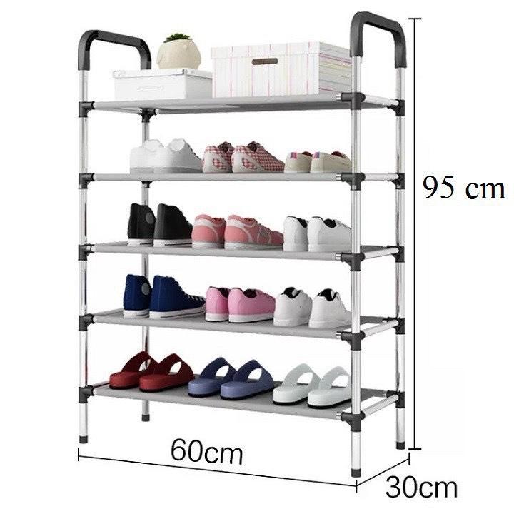 (Loại 1) Kệ Giầy INOX 5 Tầng - Hàng Chuẩn Loại 1 Tiết Kiệm Không Gian Nhà, Lắp Ráp Đơn Giản Kitchen Nhà Bếp keg i