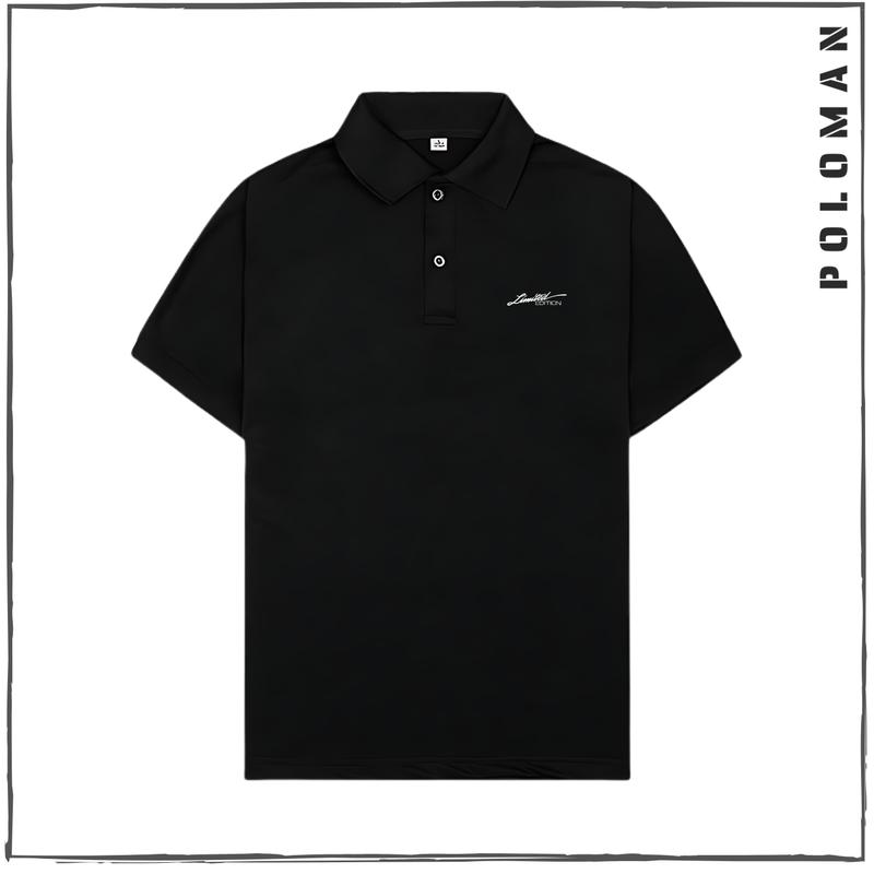  Áo Có Cổ POLOMAN LIMITED Vải CVC Cá Sấu Sang Trọng Đứng Form - Áo Polo Thời Trang Shirt Cộc Tay  Menswear UMA Tay Ngắn POLOMANOR  Ngắn Tay Có Cổ Đen 