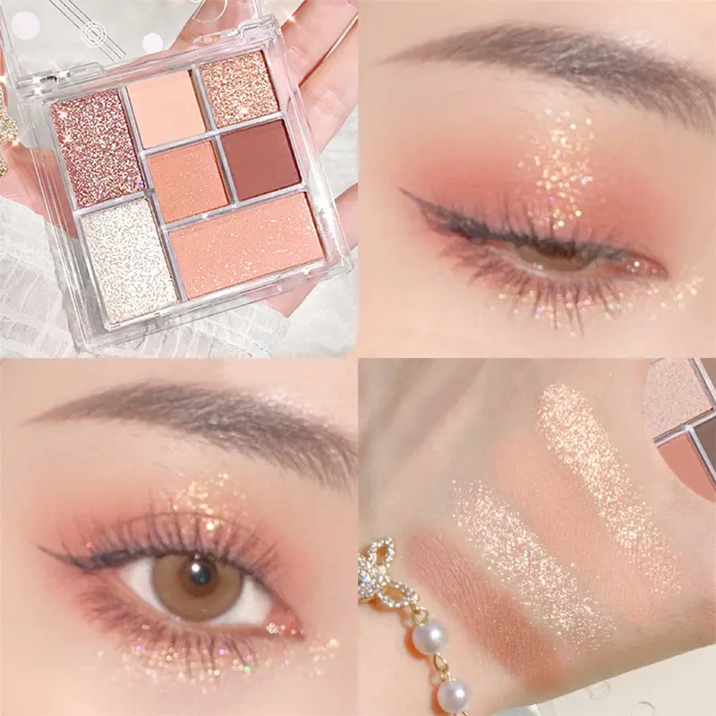 Lacenina-Bảng Phấn Mắt Lấp Lánh Mờ 7 Màu, Màu Đất, Ngọc Trai, Sáng Bóng, Mềm Mịn, Ánh Sáng Lung Linh Nằm, Tằm, Làm Sáng, Bút Đánh Dấu, Đường Viền Khuôn Mặt, Phấn Má Hồng, Trang Điểm, Đôi Mắt Quyến Rũ 1