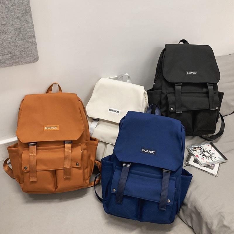 Balo Nam Nữ Học Sinh Cấp 1 2 3 - Balo Nắp Đậy An Toàn - Balo Đựng Vừa Giấy a4, Laptop 15 inch Chất Bố PVc Đeo Vai Bag hoc