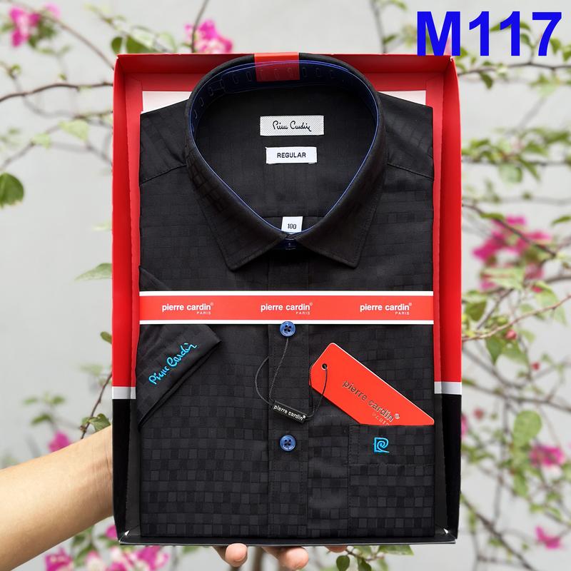 Áo Sơ Mi Pierre Cardin, Áo Sơ Mi Nam, Áo Sơ Mi Công Sở Cao Cấp Ngắn Tay Vạt Ngang Mẫu Mới 2024