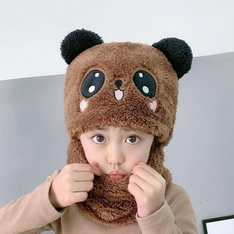 Product Introduction of Children's Winter Warm Hat Scarf Hat All-in-one Children's Warm Windproof Face Cover Ear Protection Plus Velvet Hat 17