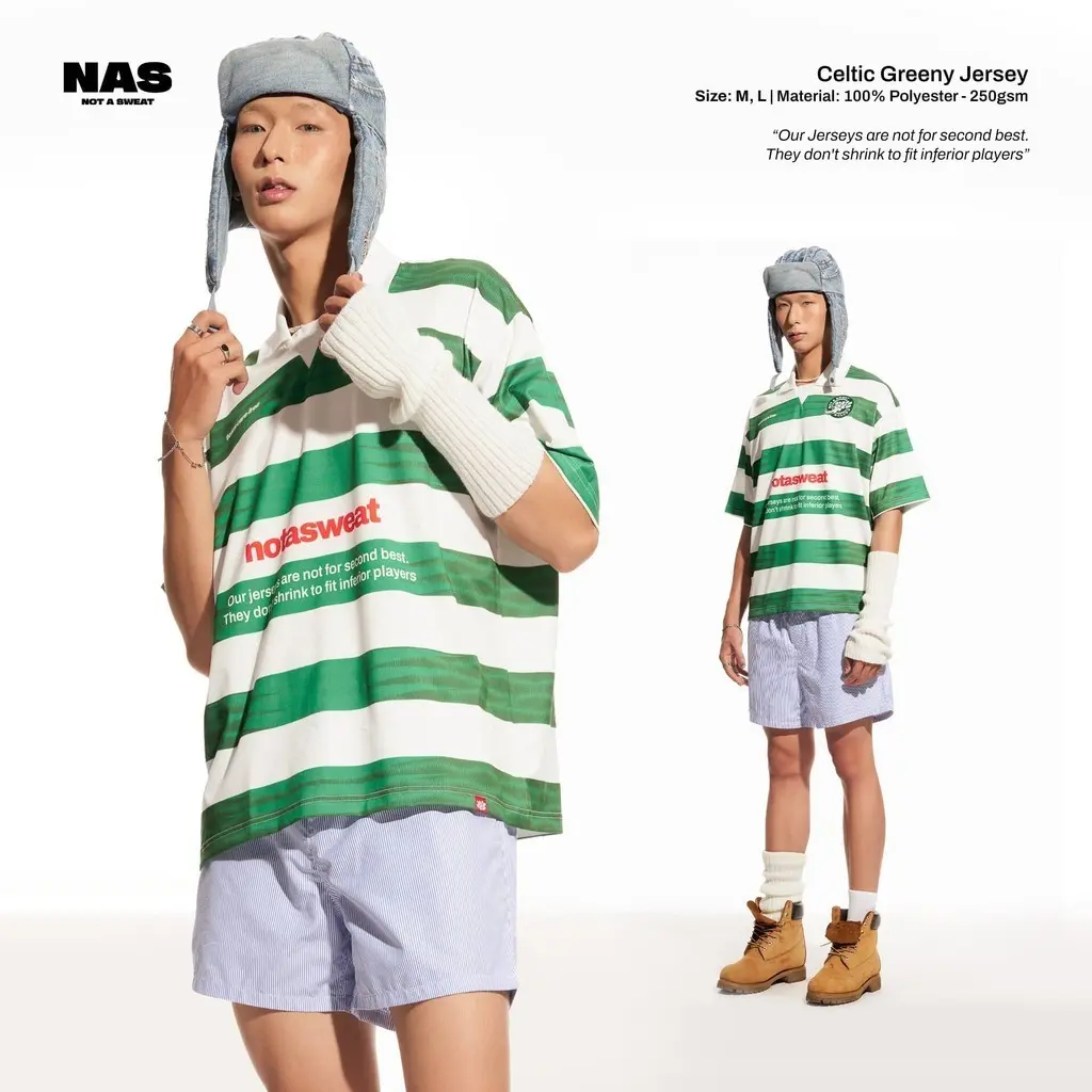 NAS Celtic Greeny Jersey - Áo Thun Unisex Form Boxy