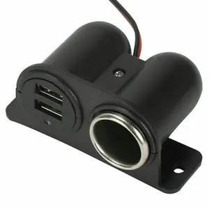 Charger Mobil Dual Port Fast Charging 3.4A + Soket Cigarette Lighter - Super Quick Charge, Quick Charging, Portabel, Compact, Universal untuk Semua Mobil, Power Bank, dan Perangkat Digital