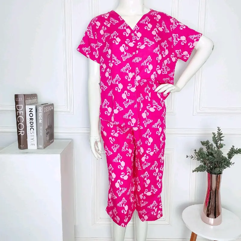 PIYAMA 7/8 BUSUI RAYON PREMIUM SETELAN BIGSIZE Celana Motif Panjang Pendek 8