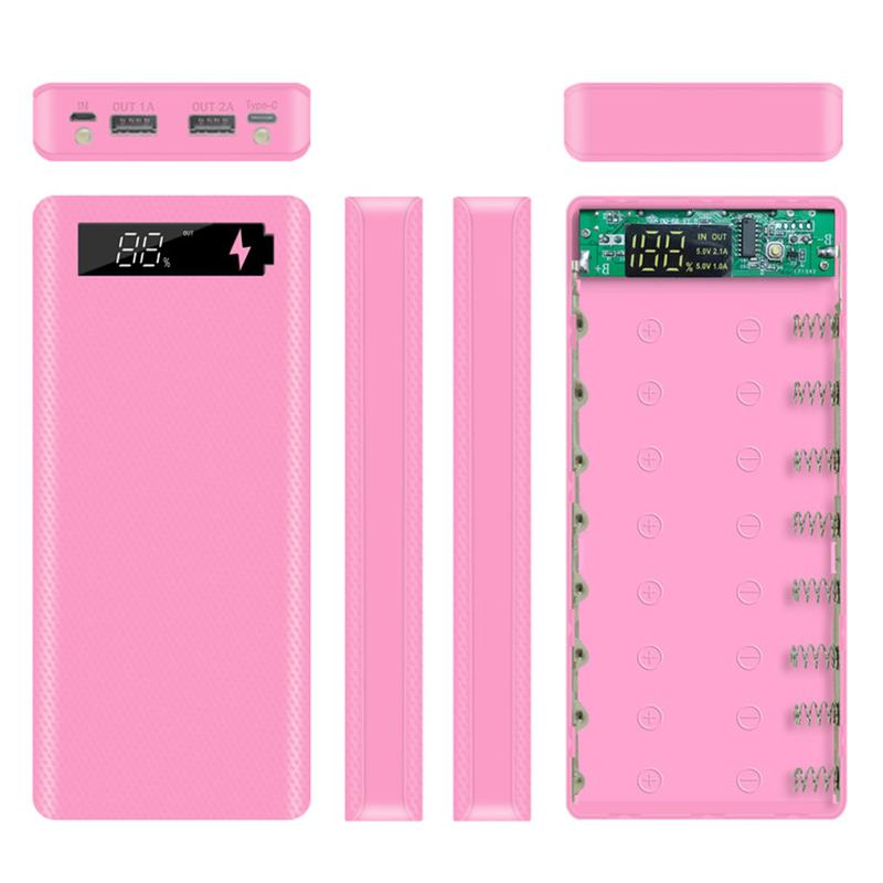 Vỏ pin 18650, Cầm Tay, Micro USB và Type-C, LCD, Tự làm, Hộp đựng pin dự phòng di động Chống Nước Phụ Kiện 2