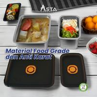 Gambar Asta Wadah Makanan Food Container Stainless Steel Tutup Seal Rapat dan Anti Bocor Peralatan Dapur - 1400 ml dari Asta Homeware Kab. Sidoarjo 4 Tokopedia