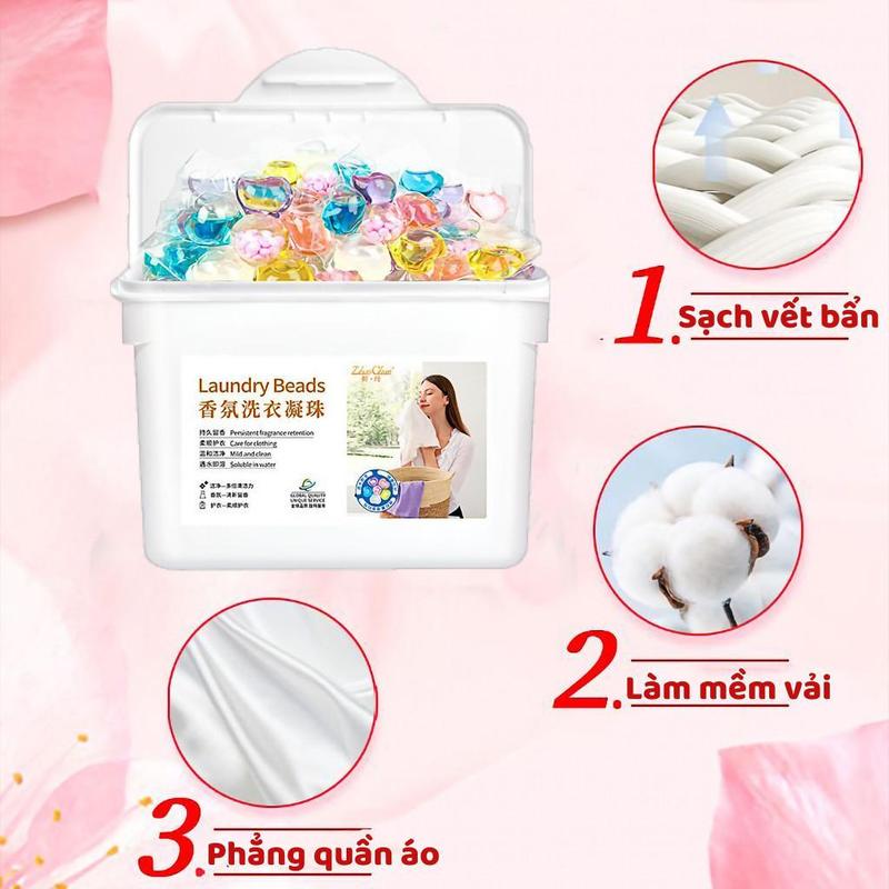 Product Introduction of Viên Giặt Xả Quần Áo Thơm Lâu Bền Màu 7IN1 Khử Khuẩn Gấp 8 Lần, Cùng Hạt Lưu Hương Đến 72H 31