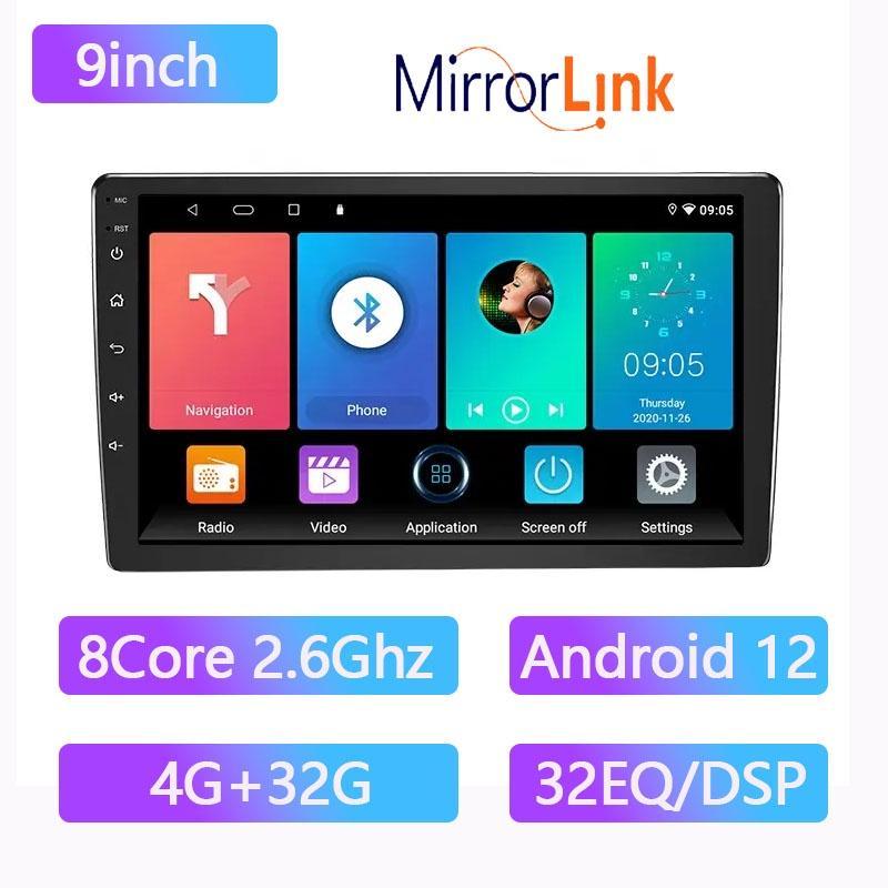 Màn hình Android cho ô tô 9 inch RAM 4G + ROM 32G, kết nối wifi đầy đủ, có thể lắp đặt cho tất cả các dòng xe ô tô Android màn hình lớn định vị GPS tất cả trong một định vị xe hơi không dây Bluetooth