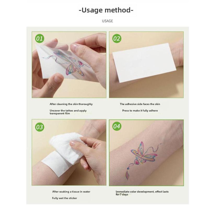Product Introduction of Hình Xăm Dán Cánh Tay, Thiết Kế Hình Mèo KT Và Hoa, Hình Xăm Tạm Thời, Không Thấm Nước, Hình Xăm Giả 22