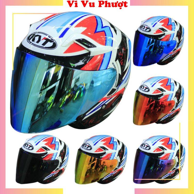 (TẶNG KÍNH MÀU) Mũ Bảo Hiểm 3/4 KYT VENOM 2 Kính - 025 Kasma Dragon Helmet