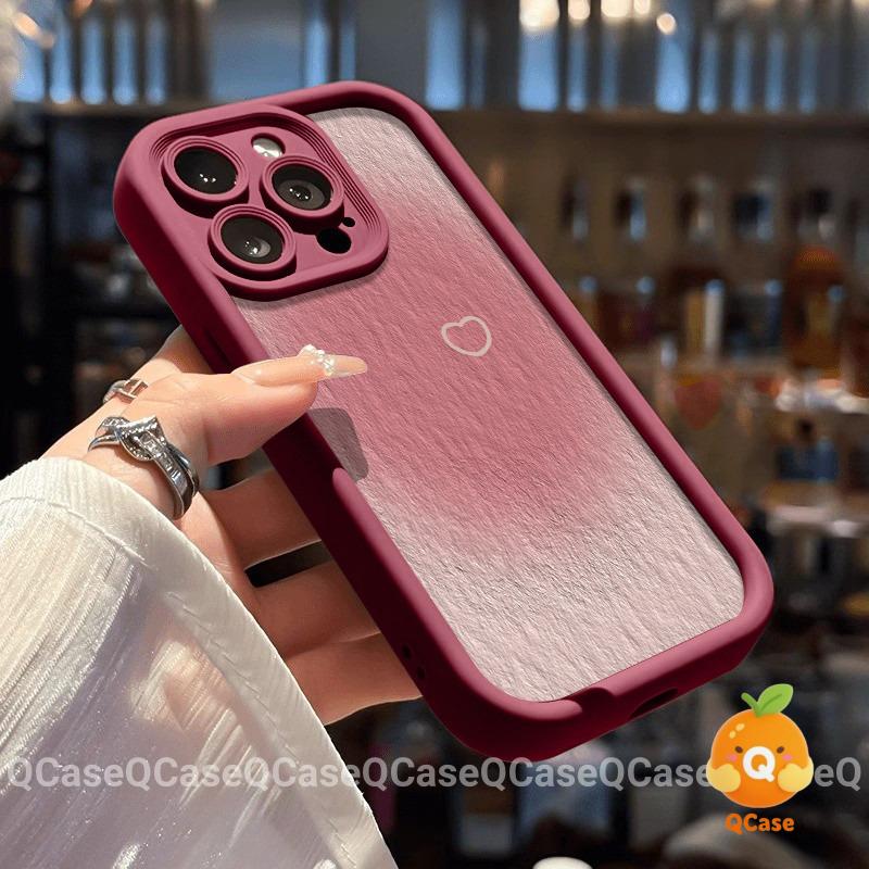  Ốp Lưng Tương Thích Với IPhone 11 13 14 15 16 12 Pro Max 6 6s 8 7 Plus X Xs Max XR 15 16 14 Plus SE 2020 Hình Trái Tim Nhỏ Dễ Thương Đơn Giản Với Nền Màu Hồng Ốp Lưng Mềm 