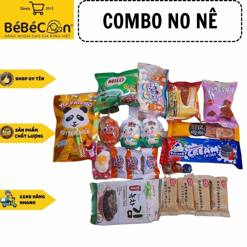 [COMBO NO NÊ] bánh gấu, ngũ cốc milo, thạch rau câu, kitkat....