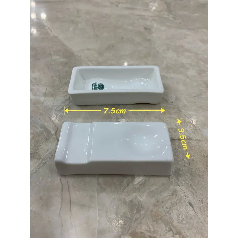 Gác Đũa Thìa Muỗng Sứ Trắng Thương Hiệu Minh Châu 1