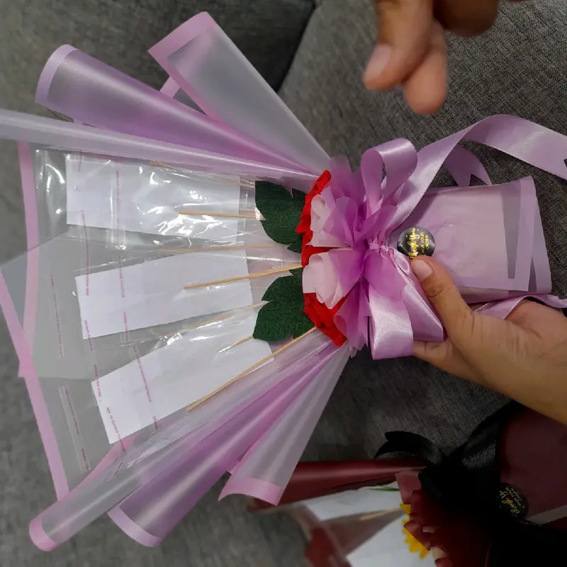buket uang bahan cellophane 10 slot/ buket murah 0