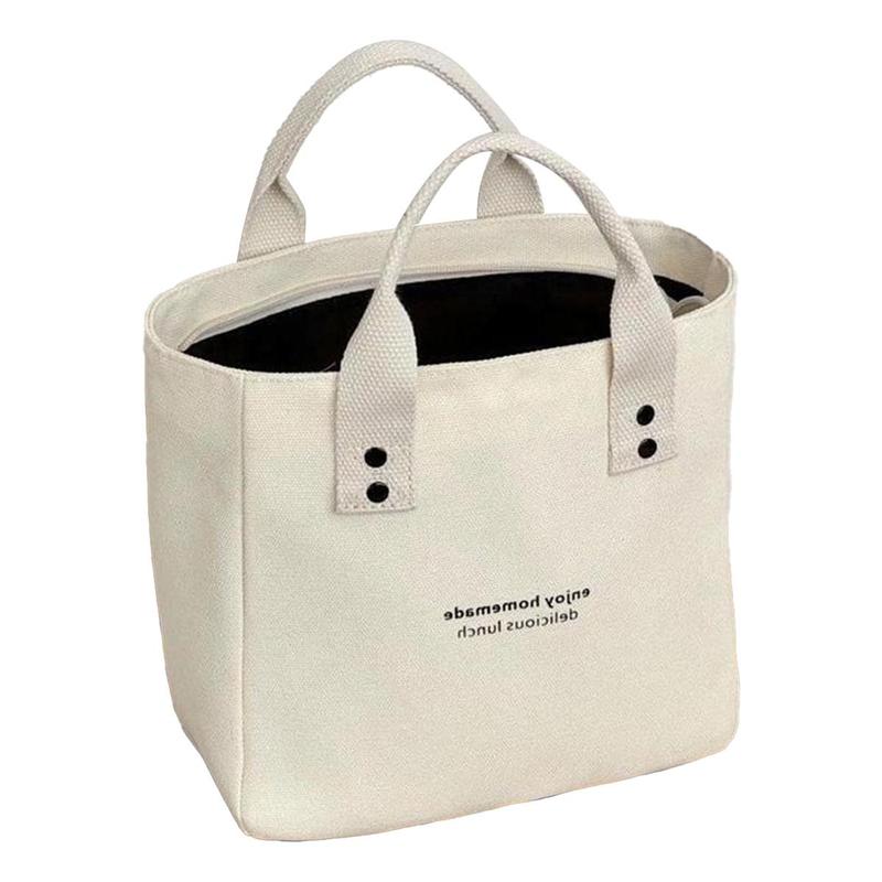 Product Introduction of Canvas Tote Bag, For Women, Solid Color, Large Capacity, Suitable For Travel, Casual Style 11
