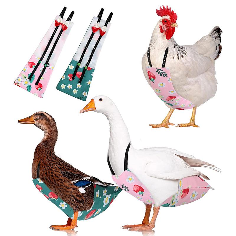 Product Introduction of Goose Diaper Adjustable Pet Clothes for Duck Reusable Poultry Costume Diapers Washable with Bow Decor for Chicken 53