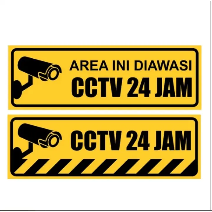 tulisan cctv 24 jam  bahan acrylic sangat awet tahan air hujan dan panas matahari