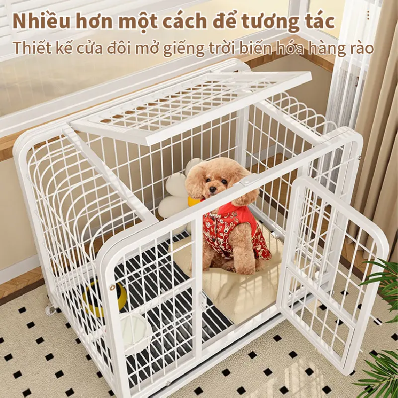 Chuồng Chó Nan Ống Cao Cấp Sơn Tĩnh Điện Dành Cho Thú Cưng, Mèo Lớn，chuong cho cún lớn 1