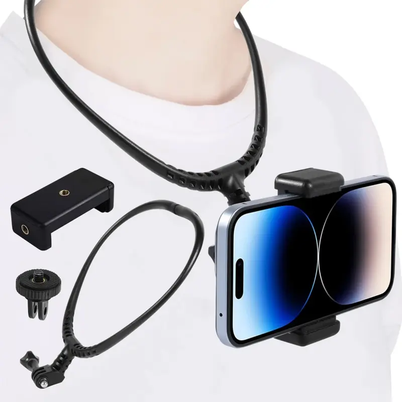 คล้องคอ GoPro และโทรศัพท์มือถือ - GoPro Neck Holder ขายึดคล้องคอ อุปกรณ์ทั้งเซ็ตใช้ได้ทั้งกล้องและมือถือ *สินค้านี้ไม่เหมาะกับคนที่มีขนาดคออวบ/อ้วน*
